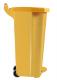 Poubelle mobile à pédale Boogy - 90l - jaune / jaune,image 3