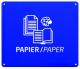 Plaque signalétique de tri Collec murale - Papier - bleu outremer - RAL 5002,image 1