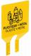 Plaque signalétique de tri Collec pour poteau - Plastique / Métal - jaune colza - RAL 1021,image 1