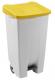 Poubelle mobile à pédale Mobily - 120l - jaune / blanc,image 1