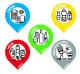 Lot de 50 stickers de tri sélectif - panachés (5 destinations/couleurs),image 1