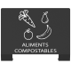 Plaque signalétique pour meuble Alitri - picto Aliments compostables - gris manganèse,image 1
