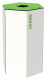 Corbeille de tri sélectif Hexatri, avec serrure - verre - 50l - blanc / vert - RAL 6018,image 1