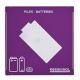 Collecteur de piles Pileo - 2l - corps transparent / couvercle violet sécurité - RAL 4008,image 2