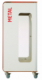 Borne de tri sélectif Cubatri Vigipirate à roulettes, sans serrure - métal - 90l - blanc / rouge signalisation - RAL 3020,image 2