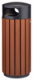 Corbeille à poser ou à fixer Zeno Alu - 80l - effet Corten (aspect acier rouillé) / gris manganèse,image 1
