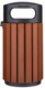 Corbeille à poser ou à fixer Zeno Alu - 60l - effet Corten (aspect acier rouillé) / gris manganèse,image 3