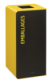 Borne de tri sélectif Cubatri, sans serrure - emballages - 40l - gris manganèse / jaune colza - RAL 1021,image 1