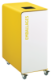 Borne de tri sélectif Cubatri à roulettes, sans serrure - emballages - 90l - blanc / jaune colza - RAL 1021,image 1