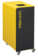 Borne de tri sélectif Cubatri à roulettes, sans serrure - emballages - 90l - gris manganèse / jaune colza - RAL 1021,image 1