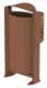 Corbeille sur pied / distributeur de sacs Arkea Canin - 60l - effet Corten (aspect acier rouillé),image 1