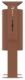 Corbeille sur pied / distributeur de sacs Arkea Canin - 40l - effet Corten (aspect acier rouillé),image 1