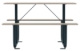 Table à fixer Symphonie Extrême - assises et plateau HPL, structure acier - anthracite mat - RAL 7016,image 2