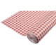 Nappe en papier gaufré Toile de lin, rouleau de 6x1,18m, coloris rouge motif Vichy,image 1